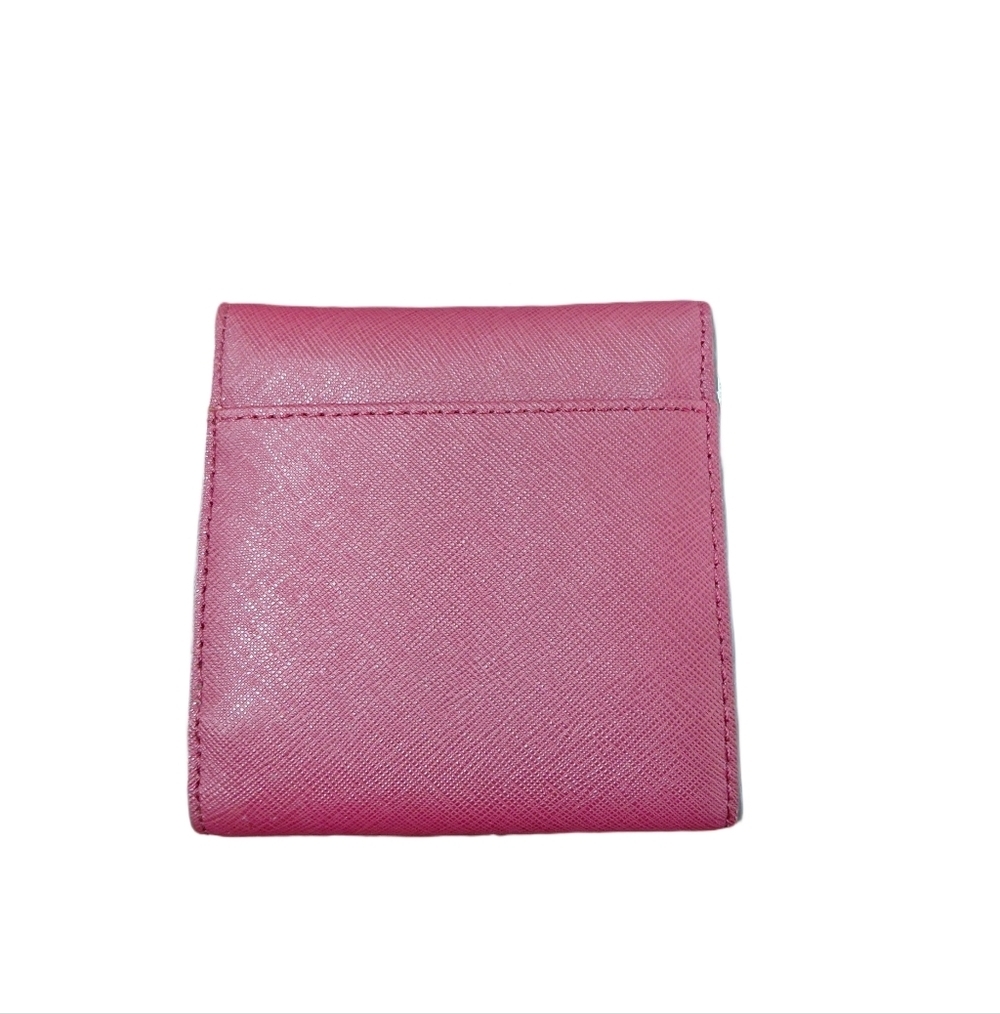 Michael Kors Wallet Small Burgundy Saffiano Leather Tri-fold - Picture 2 of 10